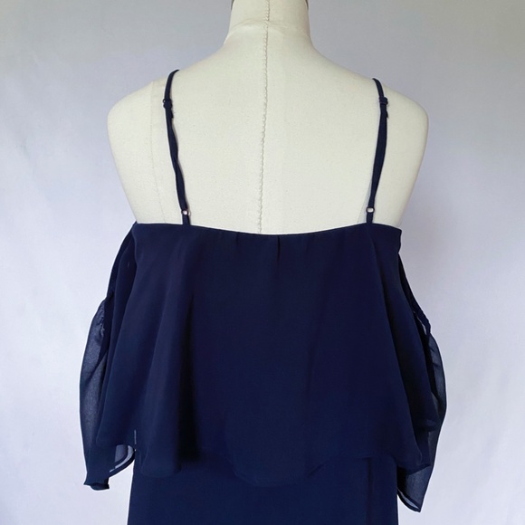 Women's blue cold shoulder dress Size M - Picture 3 of 3